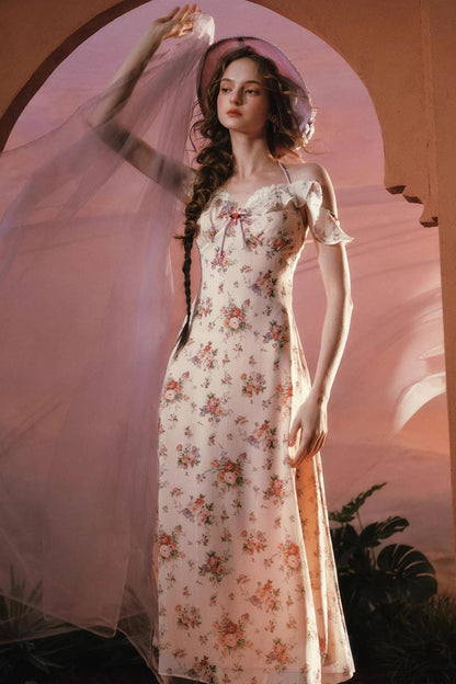 Starry Wisteria Lace Dress