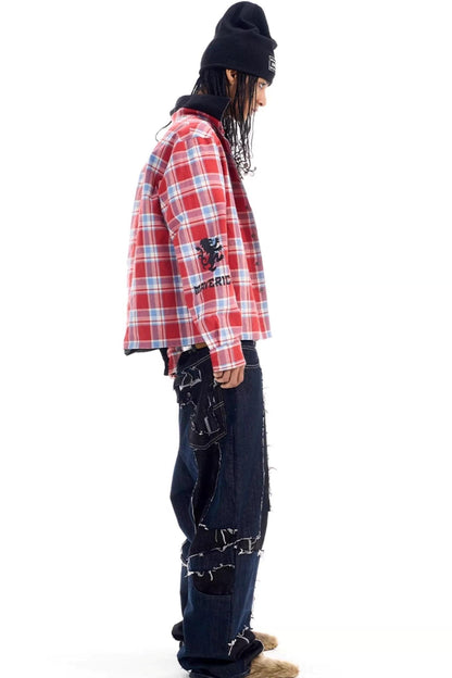 Reversible Plaid Shirt Jacket