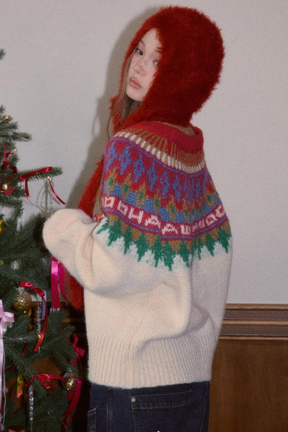 Brushed Fair Isle Winter Sweater