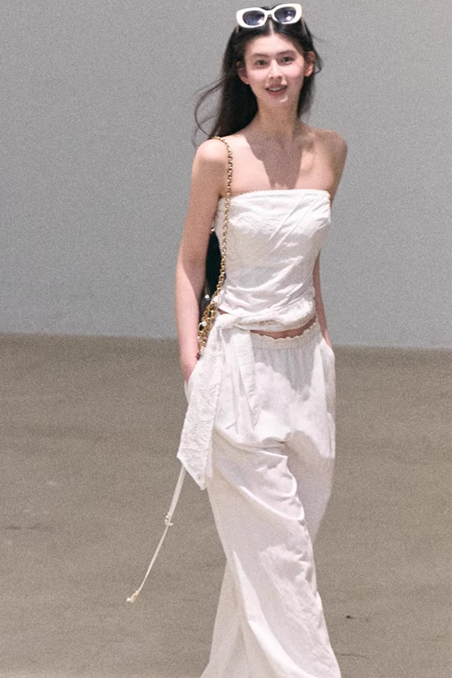 Lyocell Linen Hollow-Out Top Set-Up