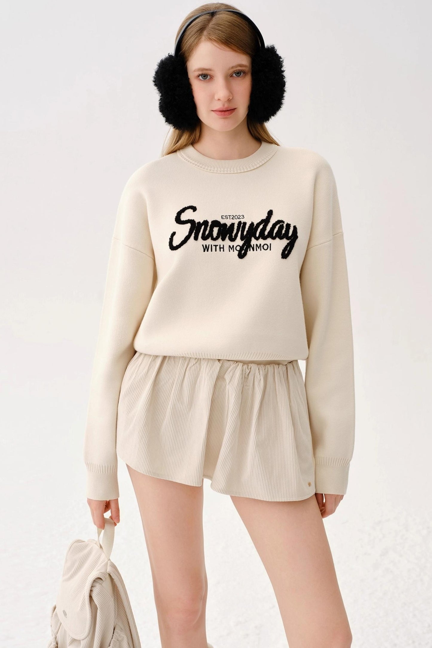 Elastic Waist Corduroy Pants