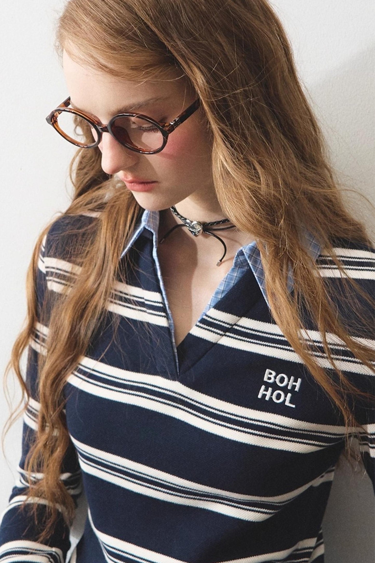 Mint Intellectual Striped Polo T-shirt