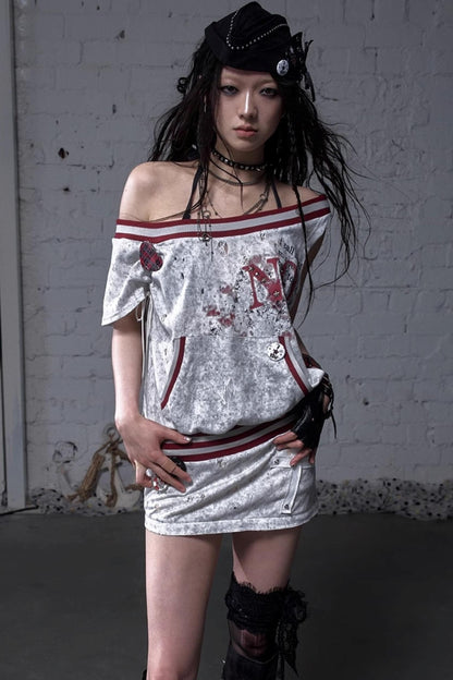 Detachable Hem Punk Corset Dress