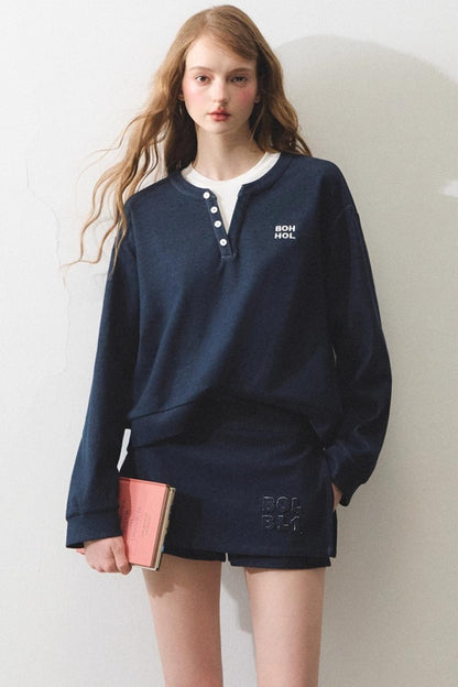 Mint Vintage Doppellagiges Sweatshirt