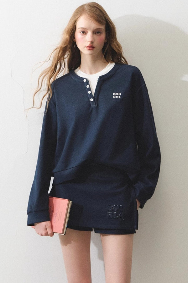 Mint Vintage Double-Layer Sweatshirt