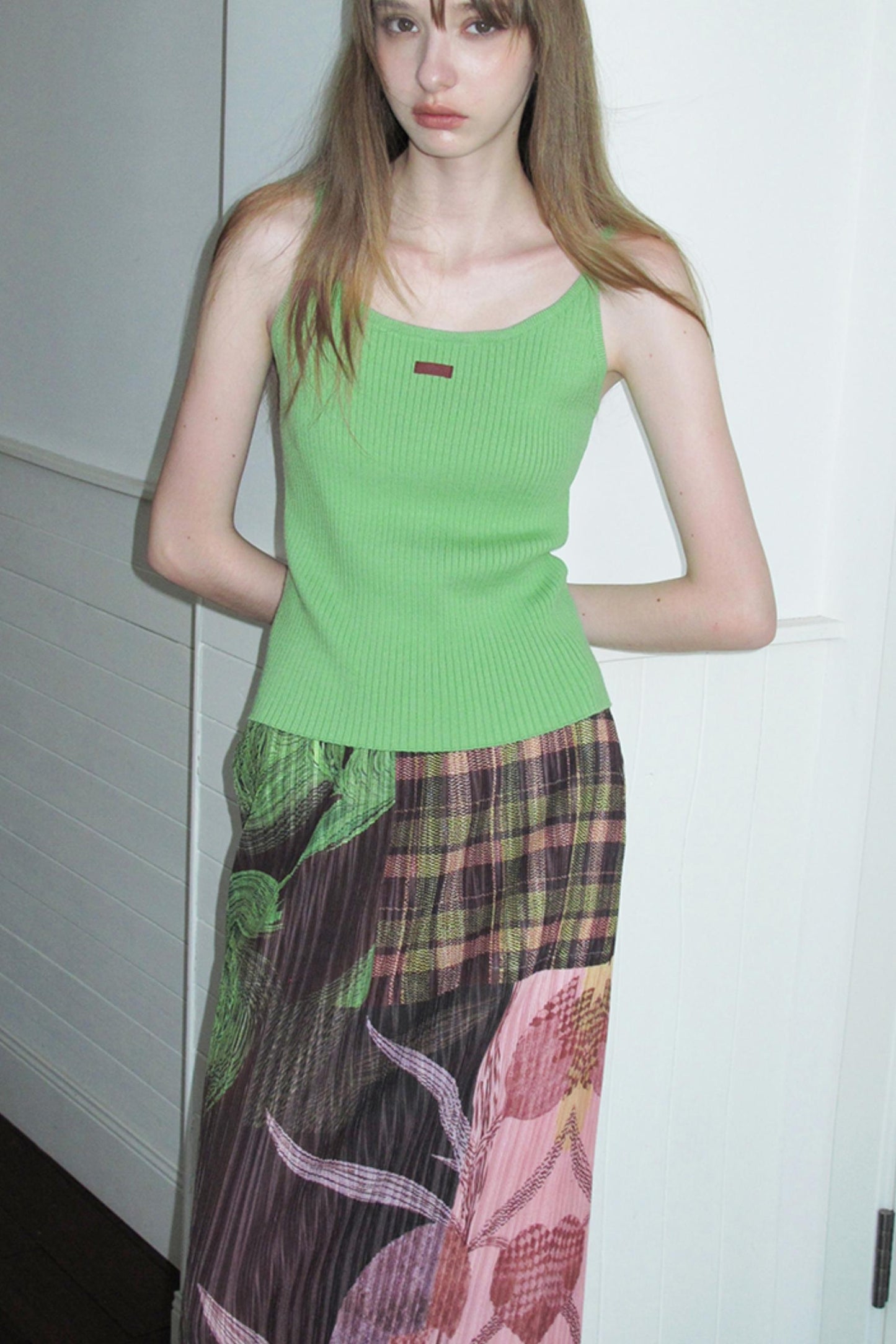 Pleated Retro Wave Skirt