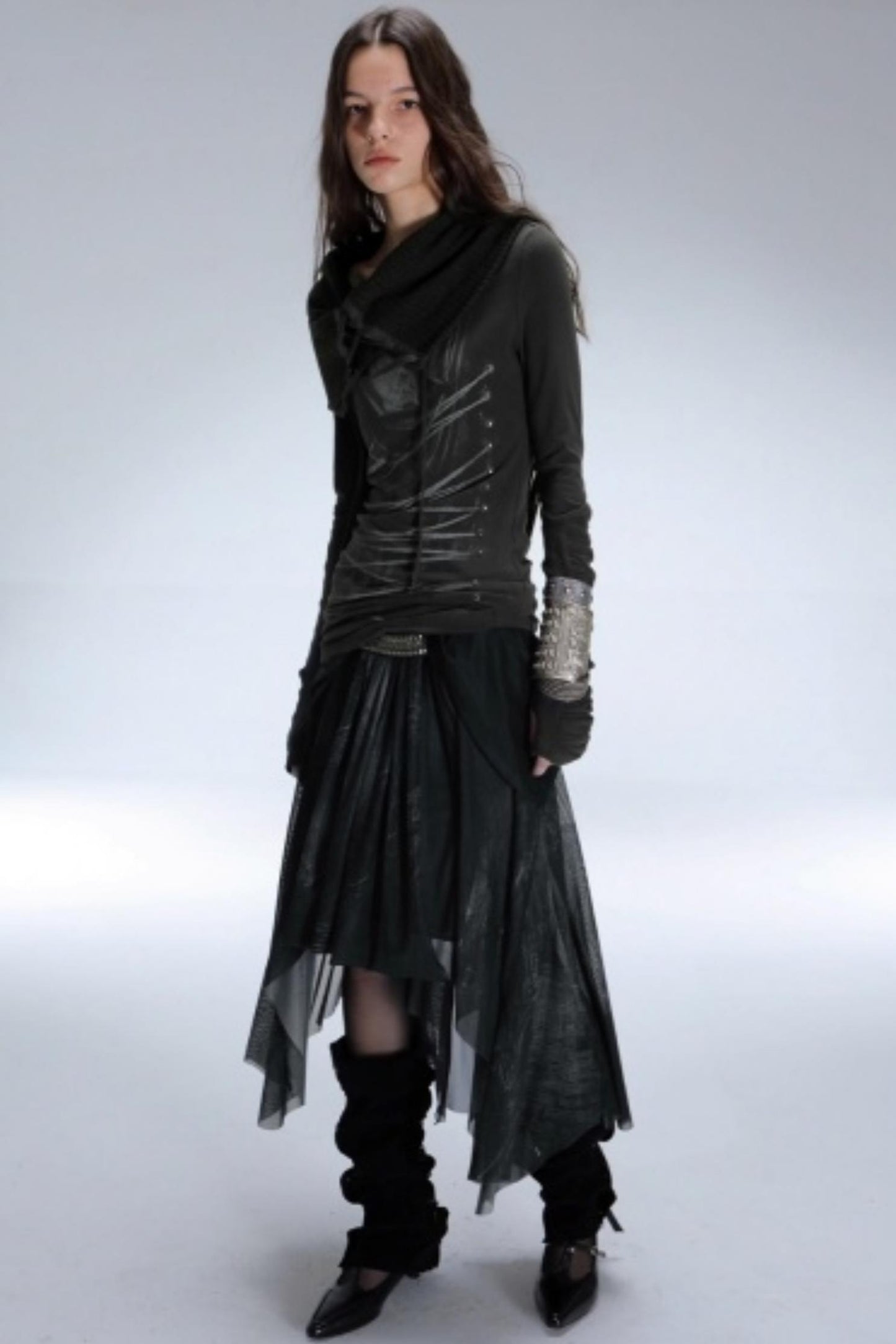 Stacked Collar Knit Top