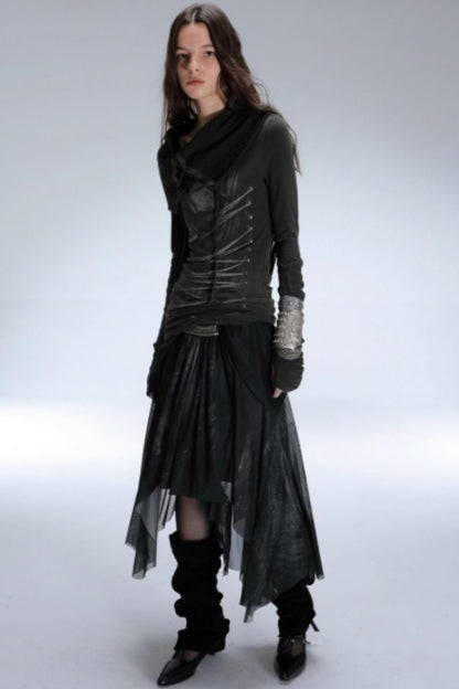 Stacked Collar Knit Top