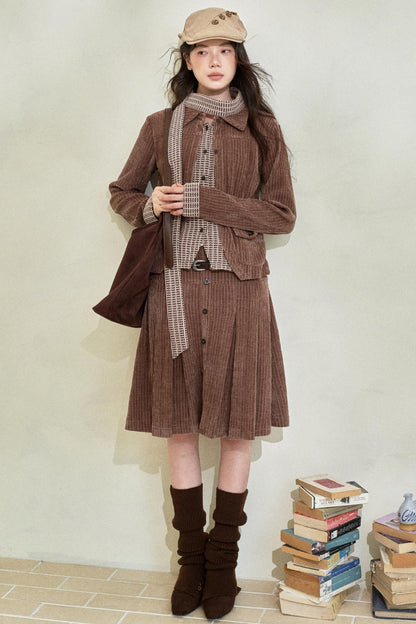 Vintage Fake Two-Piece Knitted Top Set-Up