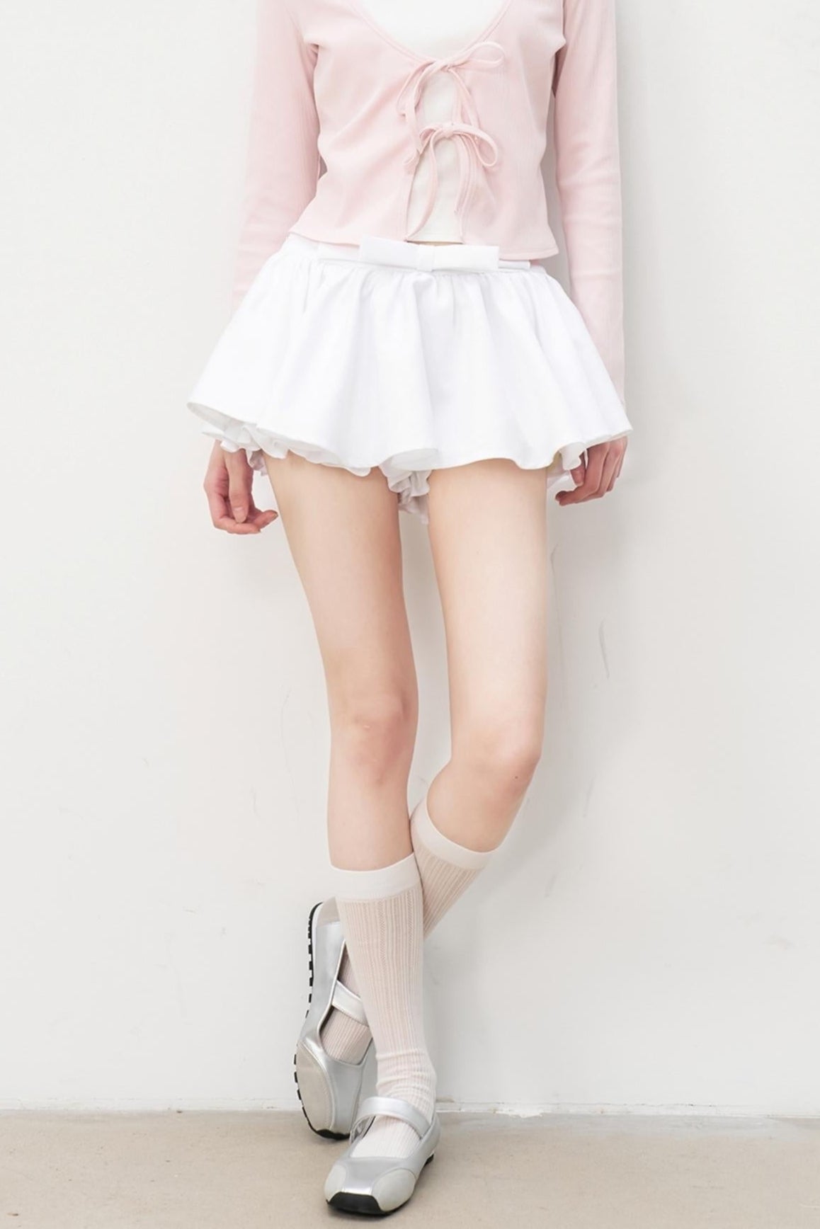 Satin Pleated Mini Skirt