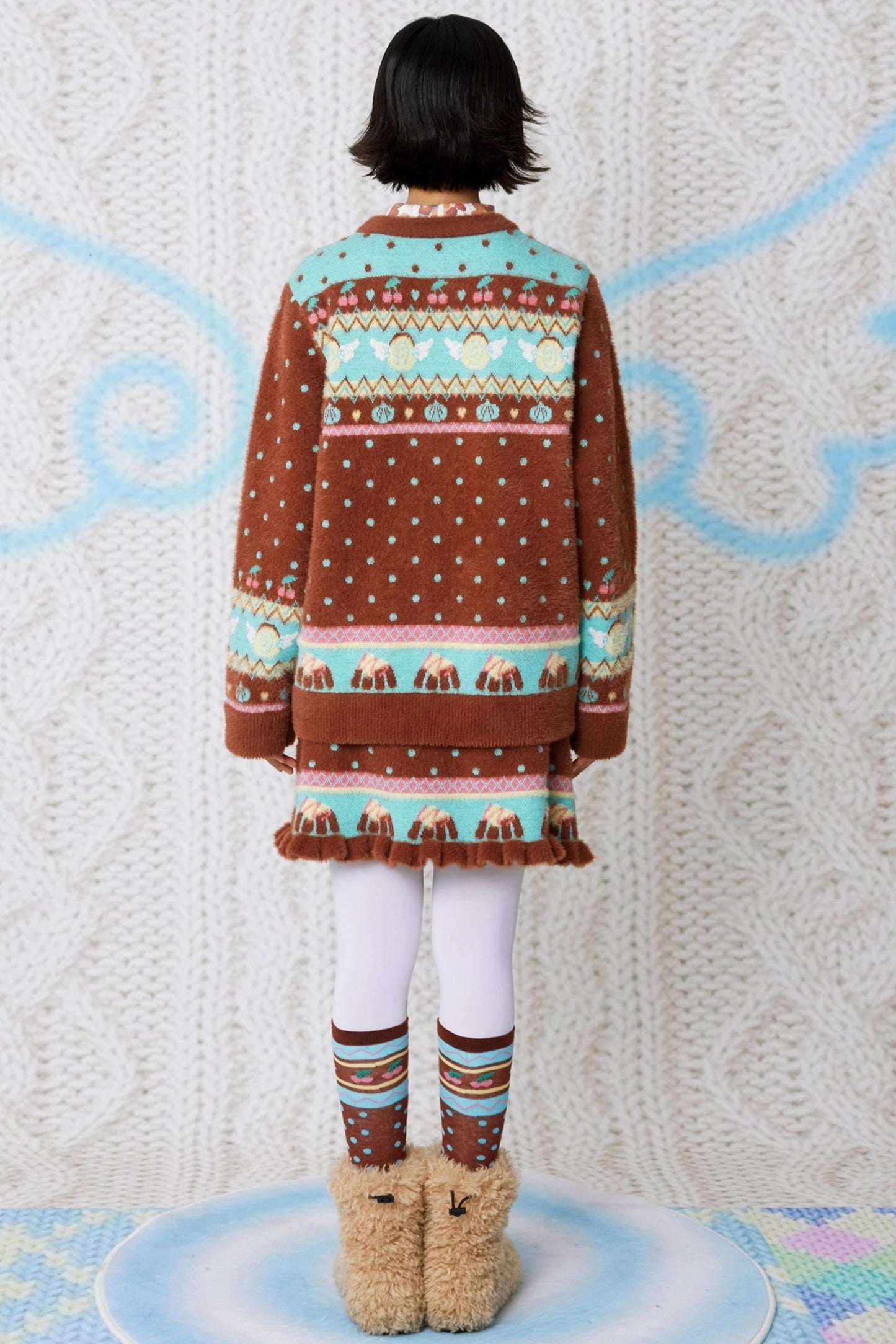 Chocolate Bear Knitted Sweater Set-Up