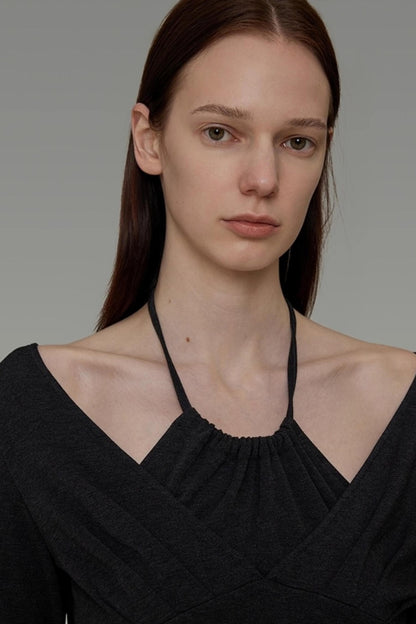Irregular Neckline Knitwear