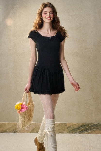 Slim Soft Lace Knit Dress