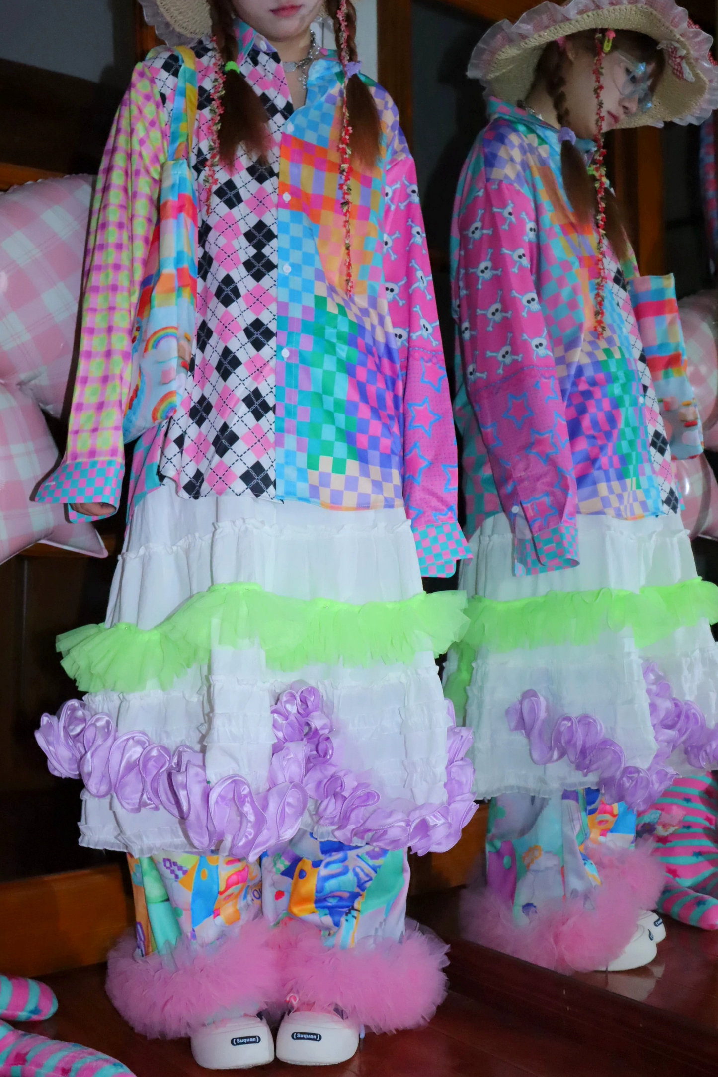 Colorful Patchwork Harajuku Blouse