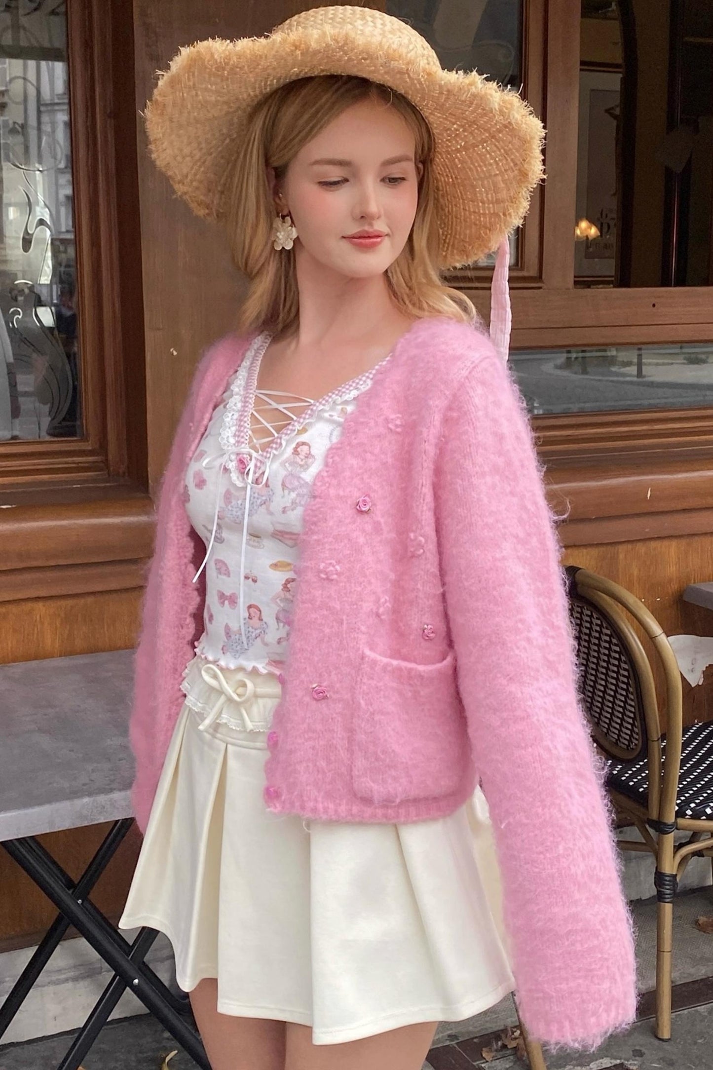 French Exquisite Knitted Cardigan