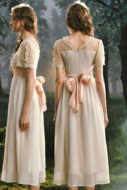Lace Imperial Beige Dress