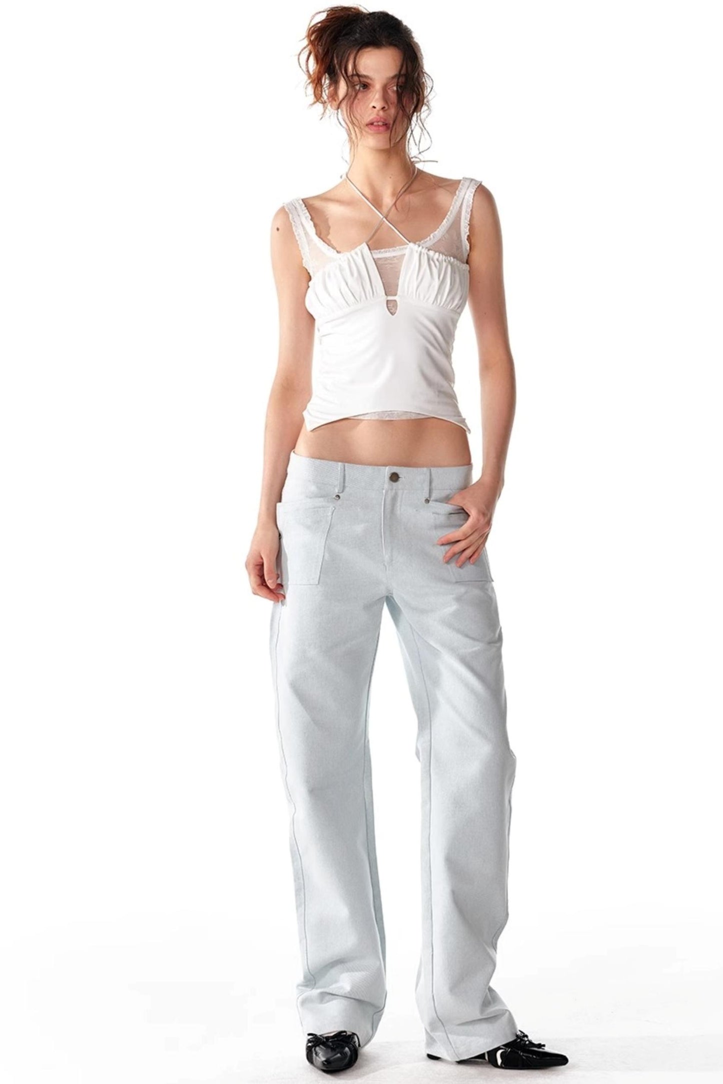 Lace-Trimmed Slim Fit Camisole