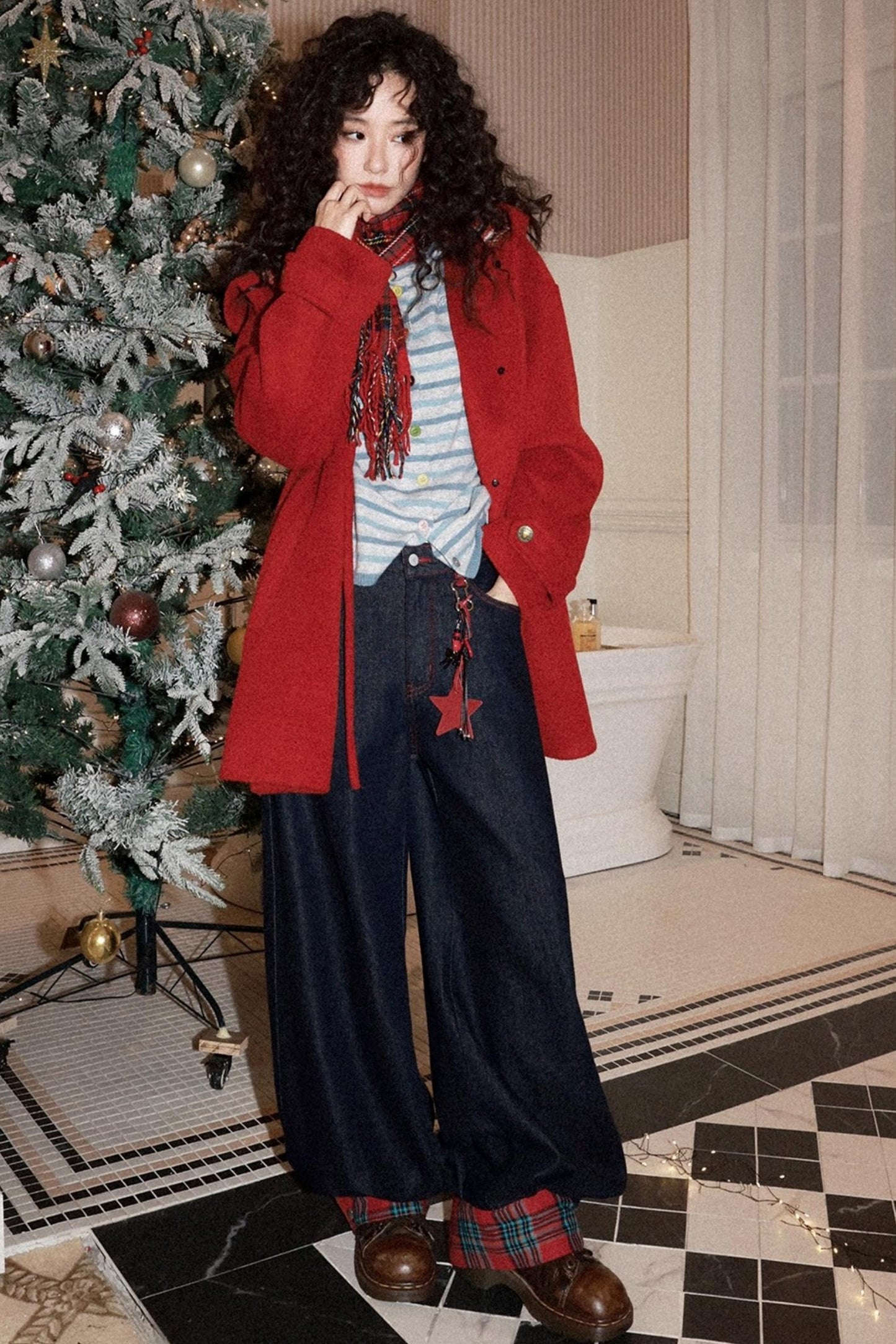 Falling Star Wool Coat Set-Up