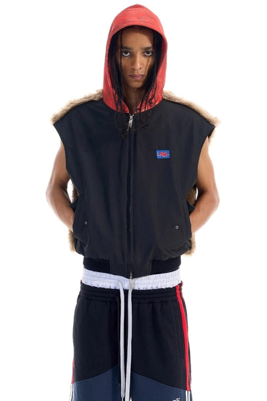 Patchwork Camouflage Hooded Jacket