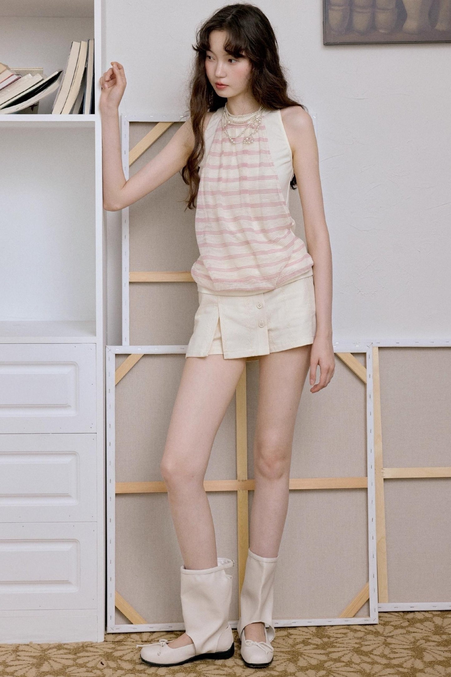 Apricot Vine Culottes Skirt