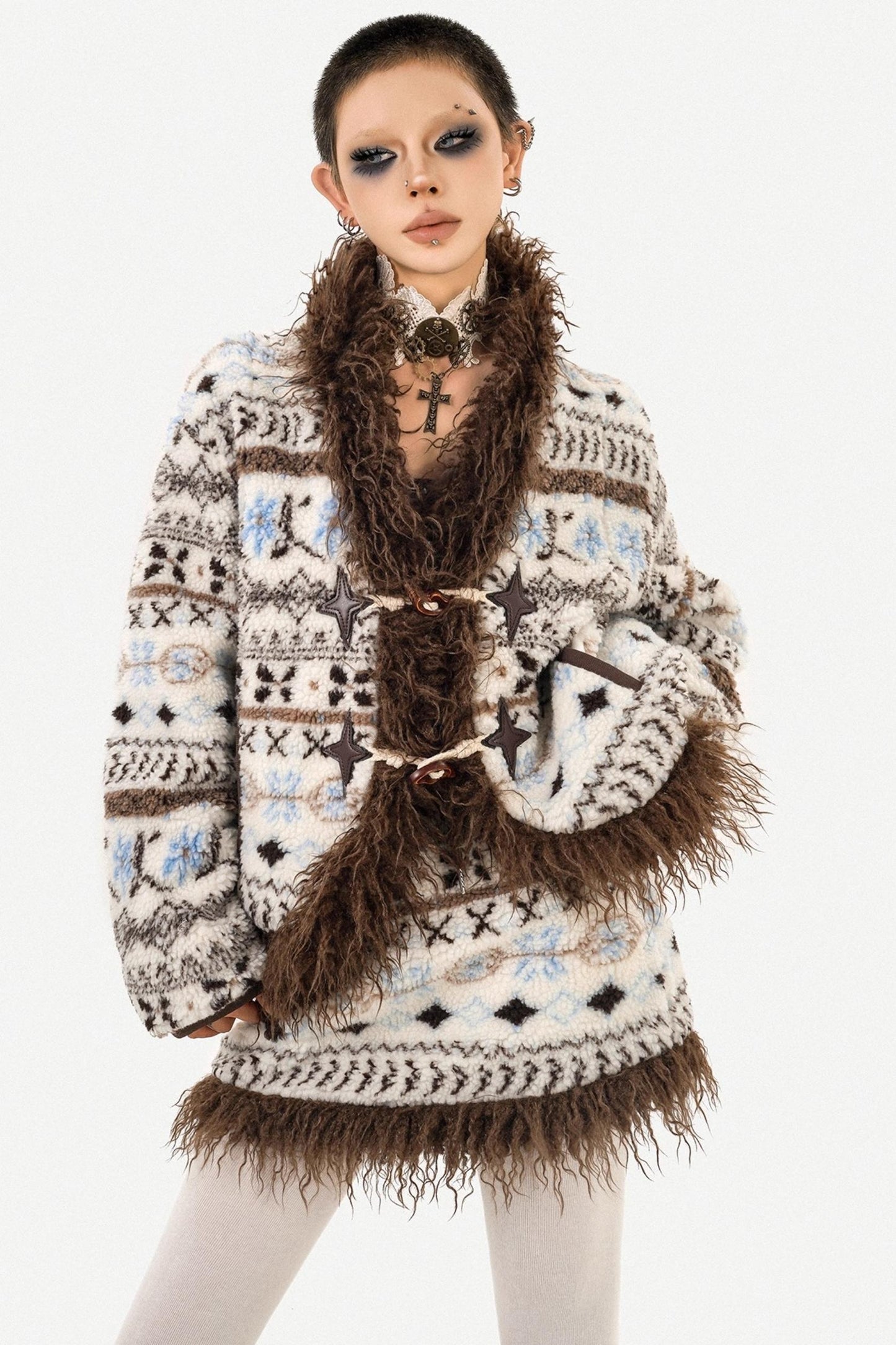 Retro Ethnic Cotton Coat Set-Up