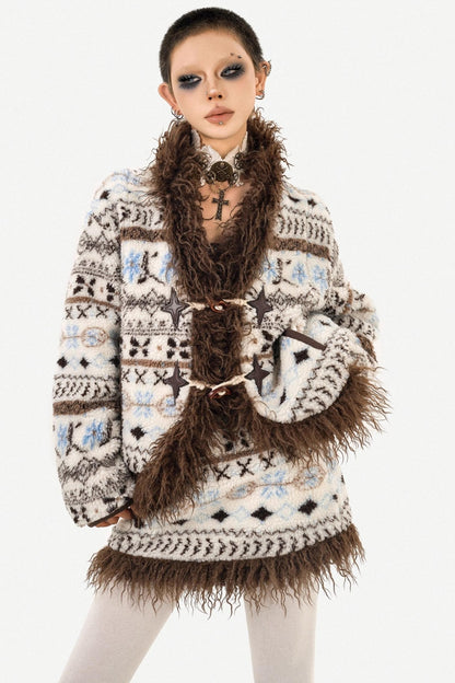 Retro Ethnic Cotton Coat Set-Up