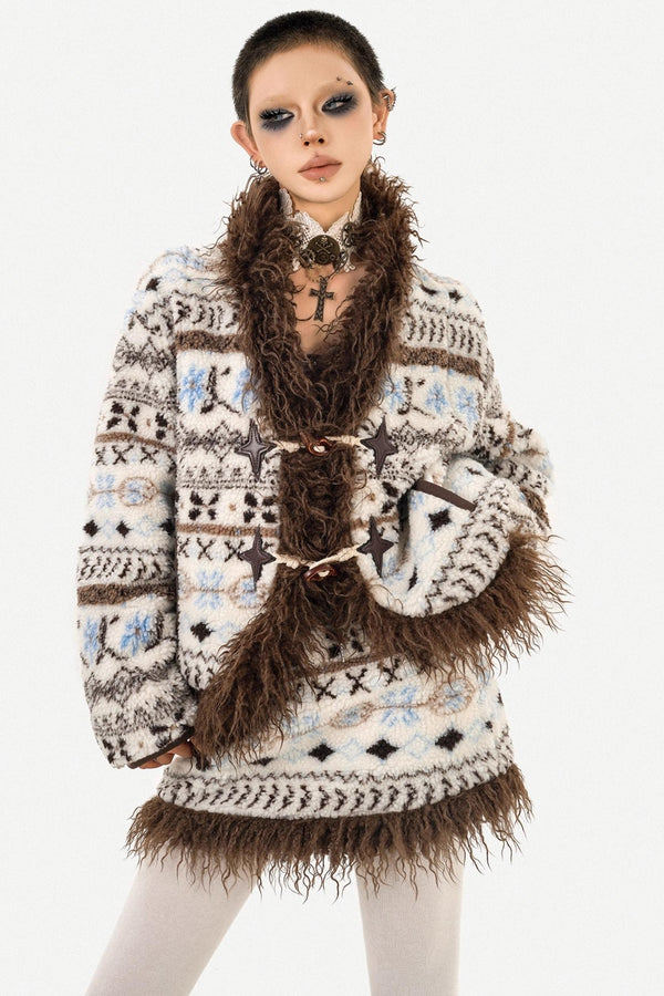 Retro Ethnic Cotton Coat Set-Up