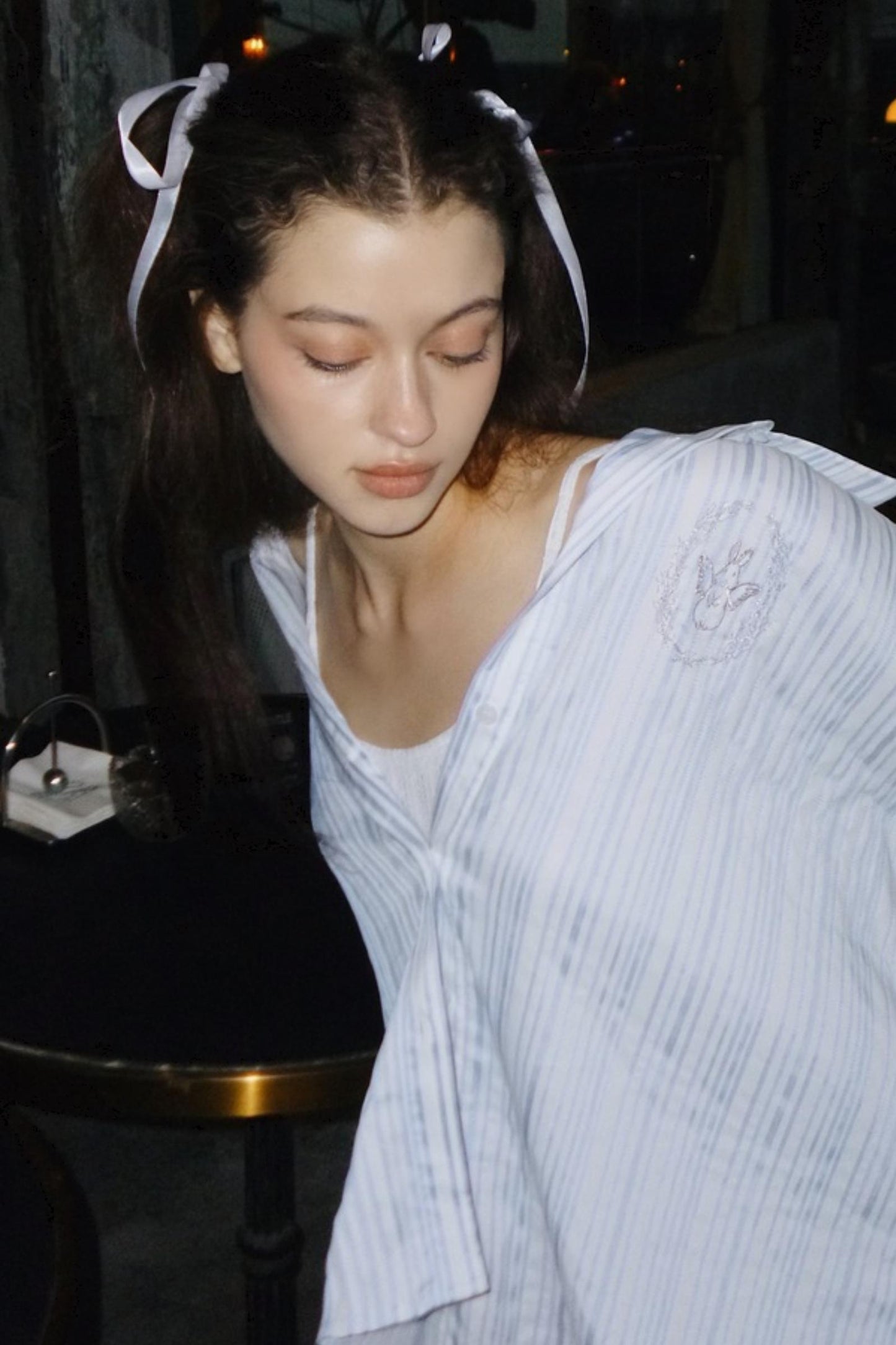 Blue Striped Casual Set-Up