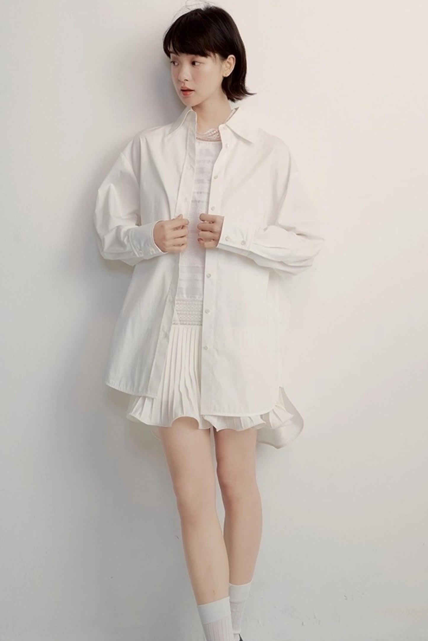 White Boyfriend Shirt