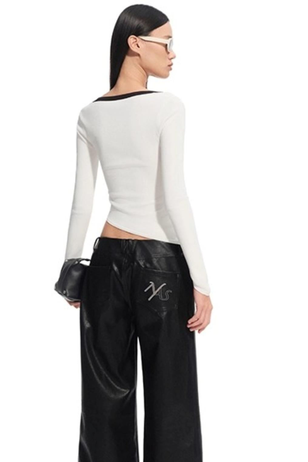 Right Knit Long-sleeved Top