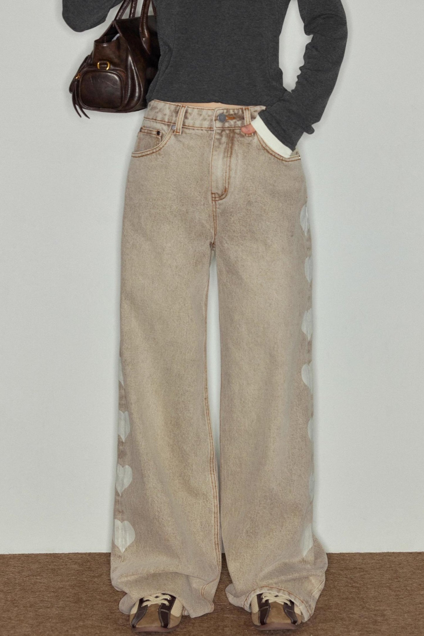 Almond Love Brown Jeans