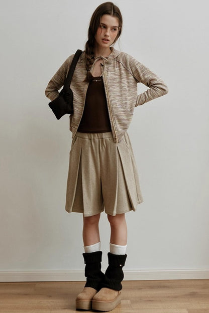 Yarn-Dyed Wool Bermuda Shorts