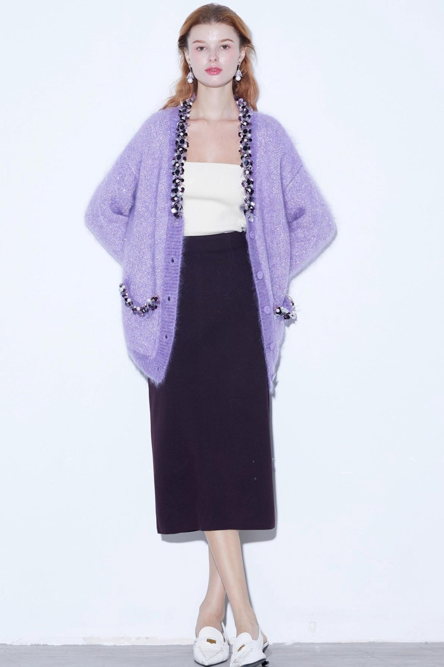 Alpaca Wool Midi Skirt