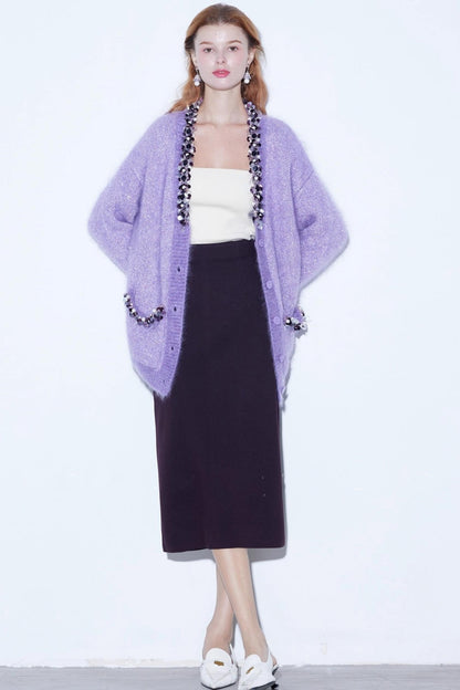 Alpaca Wool Midi Skirt