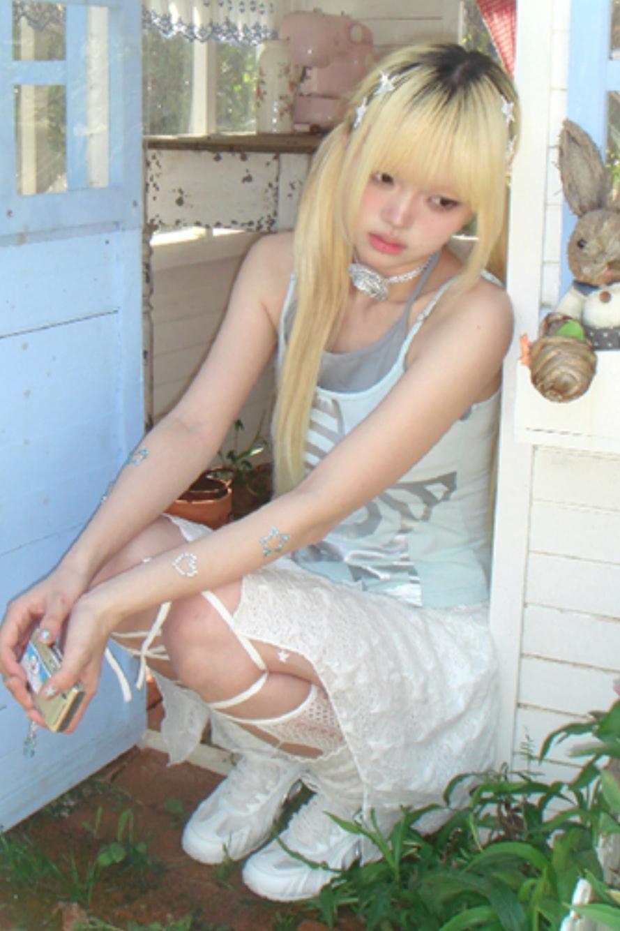 Spiral Stars Suspenders Top