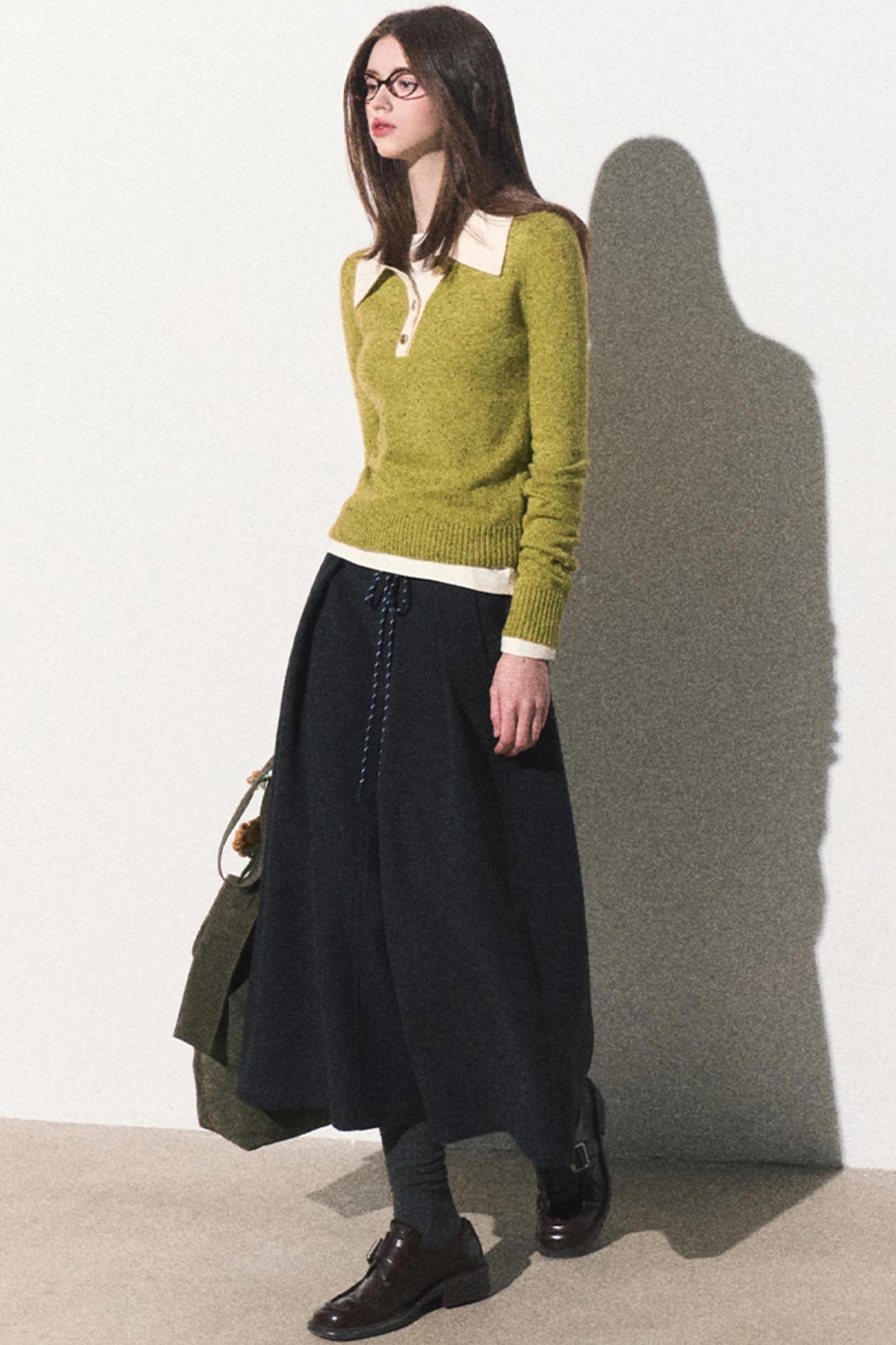 Classic Solid Color Slim Long Skirt