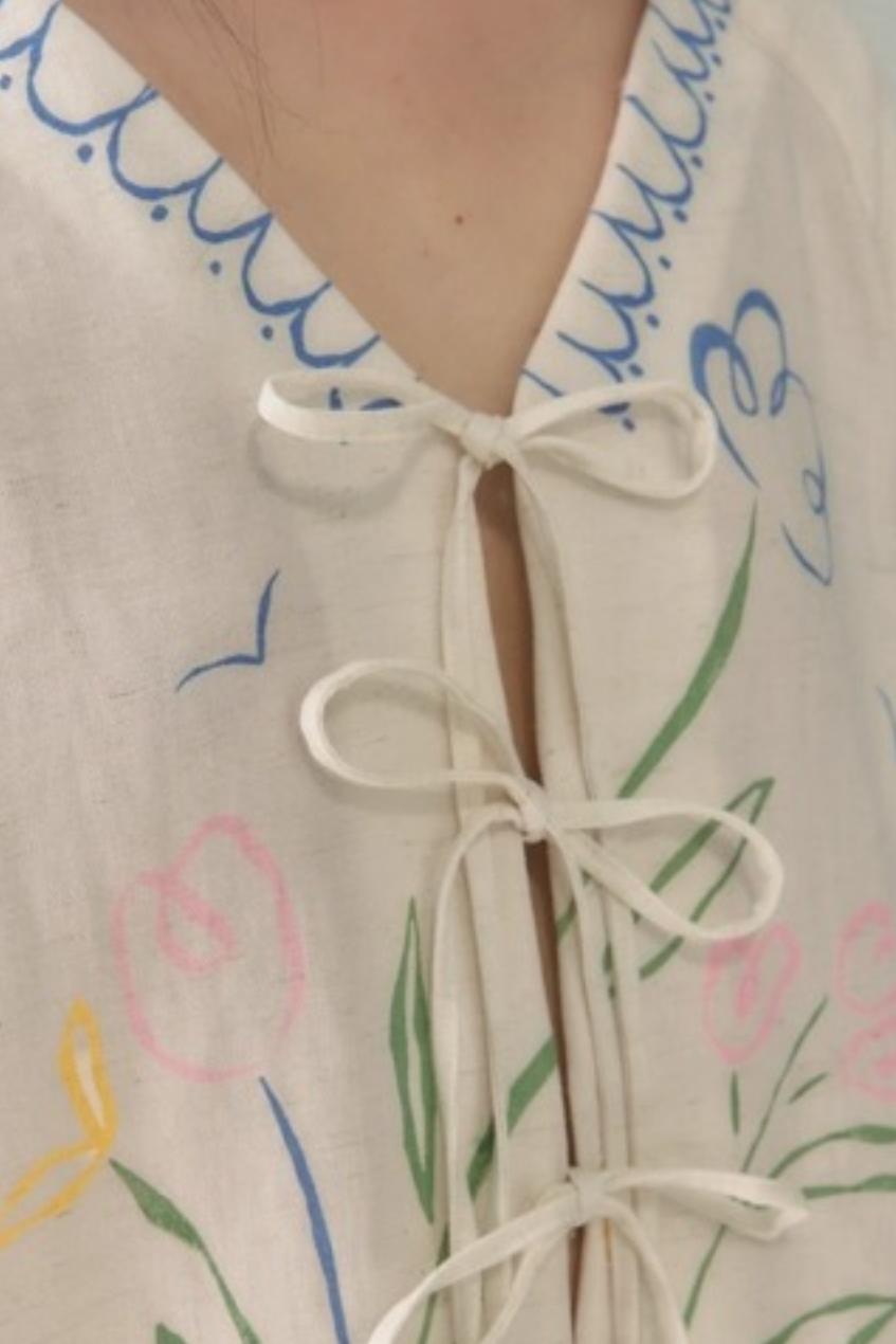 Linen Tie-Top and Pants Set-Up