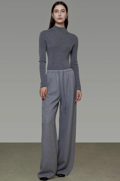 Drawstring Wide-Leg Pants