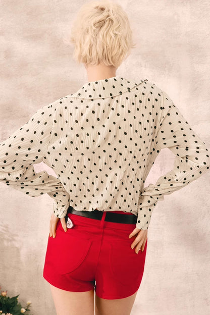 Summer Vintage Polka Dot Elegance Shirt