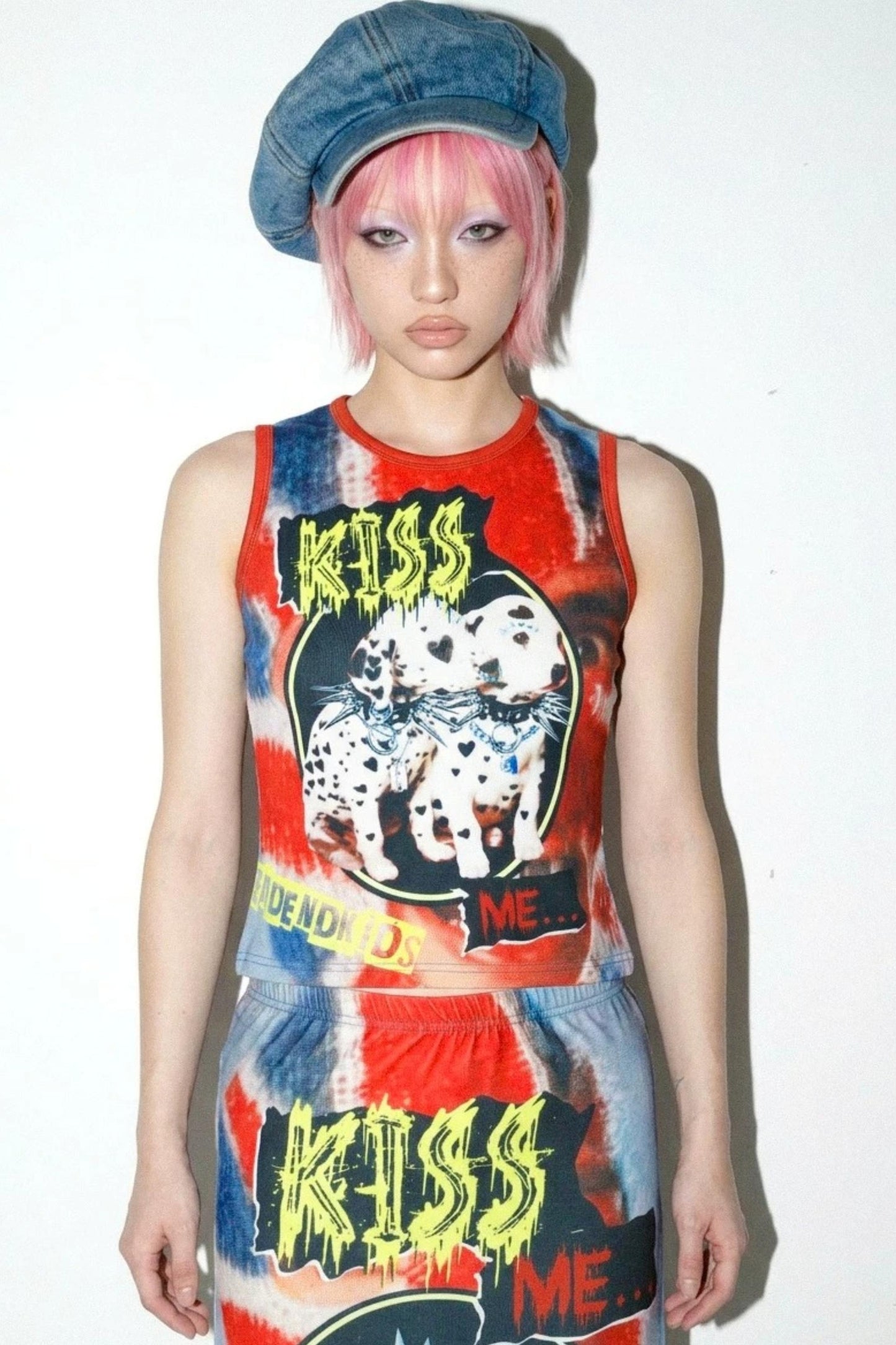 Amerikanisches Y2K-Tanktop mit Print