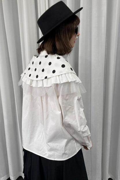 Lace Polka Dot Layered Womens Shawl