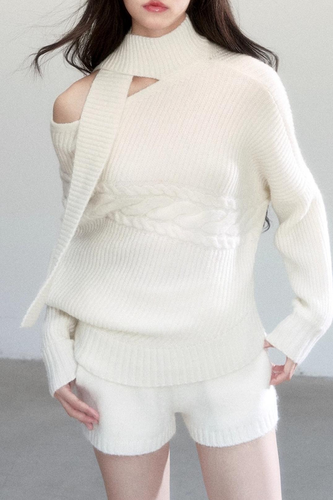 Korean Bat Sleeve Top Shorts Set-Up