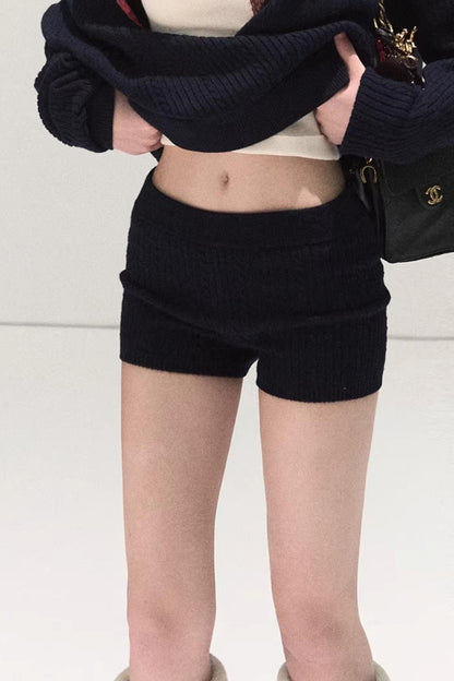 Silk-Gloss Wool Lace Sweater Set-Up