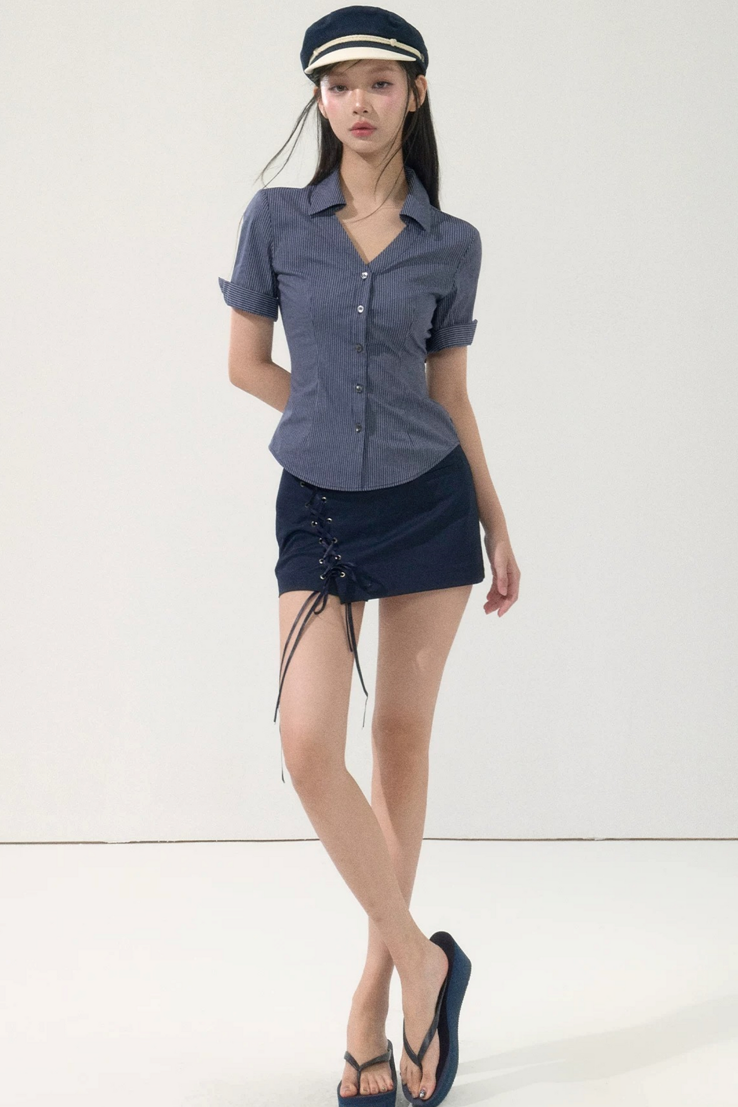 Sweet Lace-Up Summer Skirt