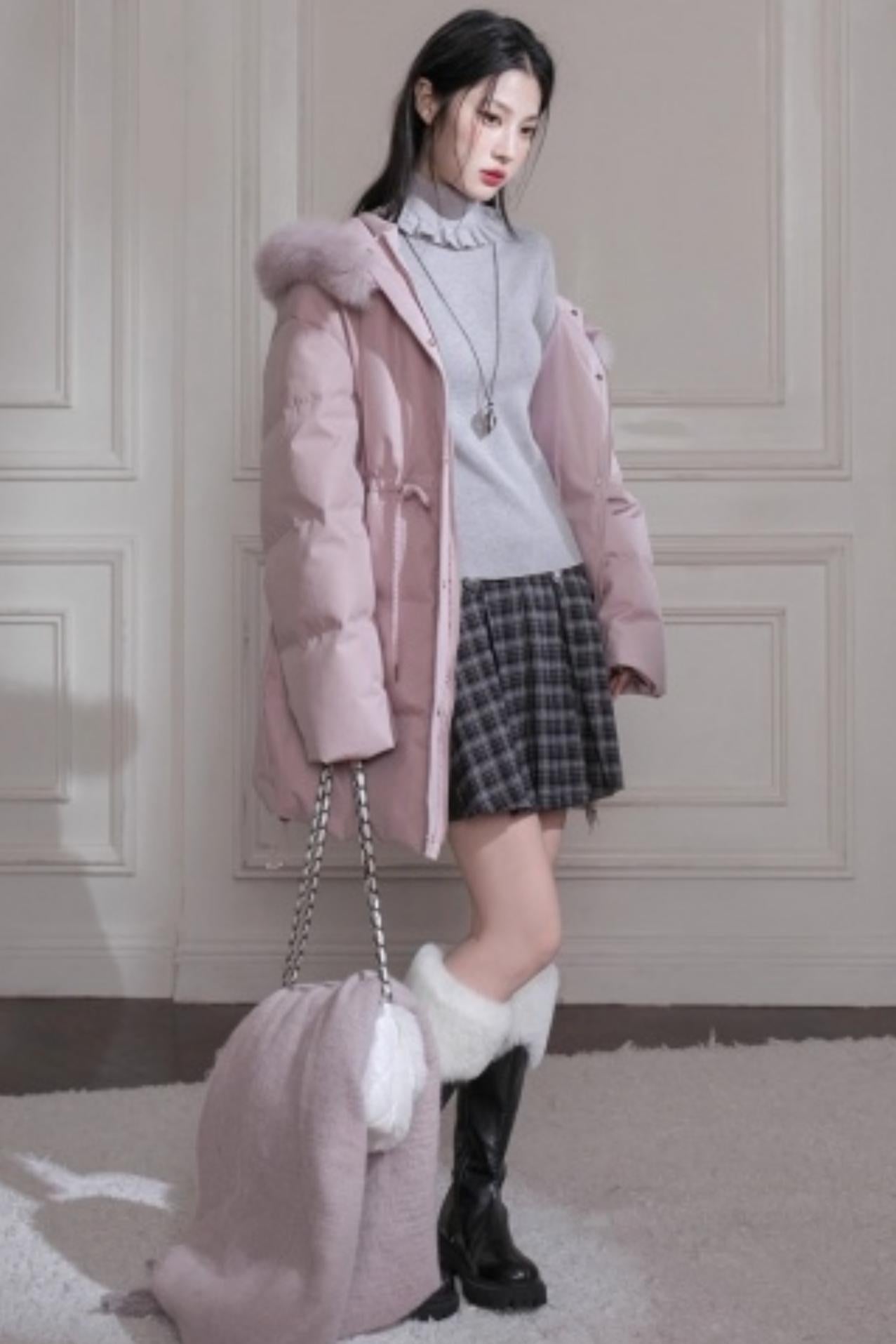 Mercerized Wool Ruffle Sweater