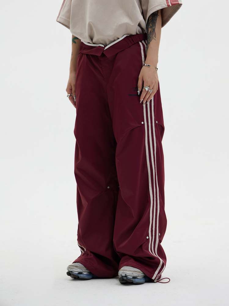 Stripe Wide Leg Jersey Pants