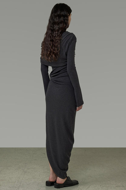 Slim Fit Slant Neck Dress