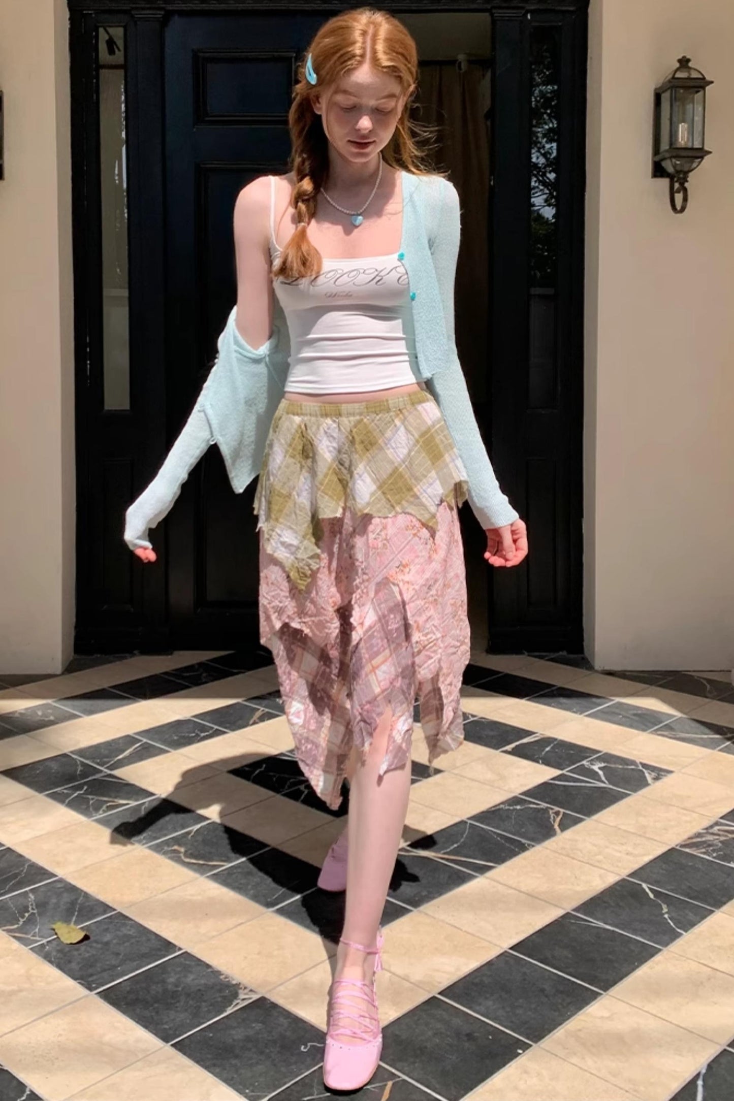 Summer Chic Checkered Skirt