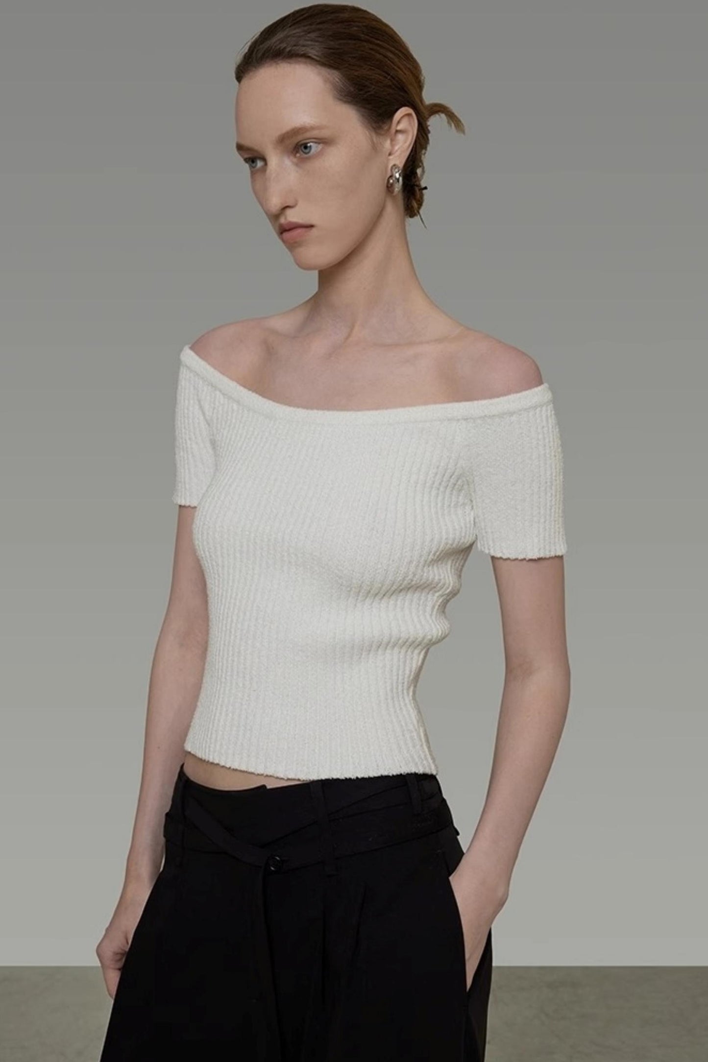 One-Shoulder Knit Top