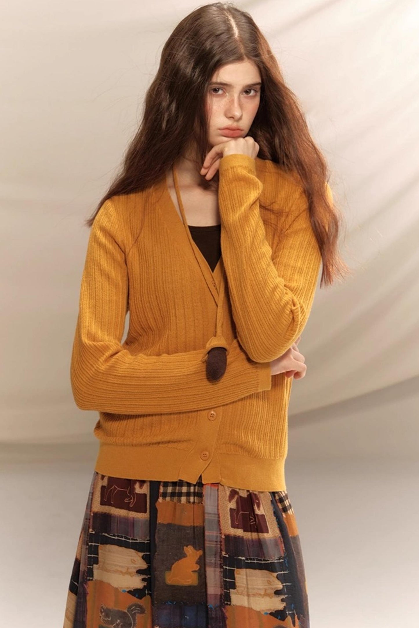 Vintage Pine Cone Sweater Skirt Set-Up